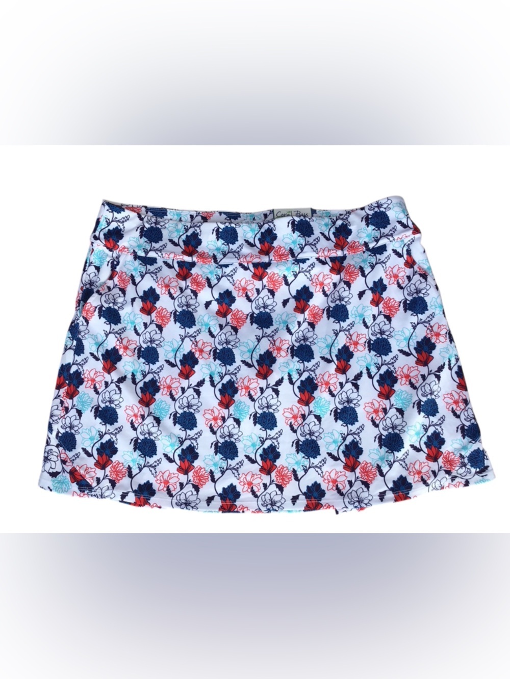 Coral Bay Golf Floral Medium Length Skort NWT